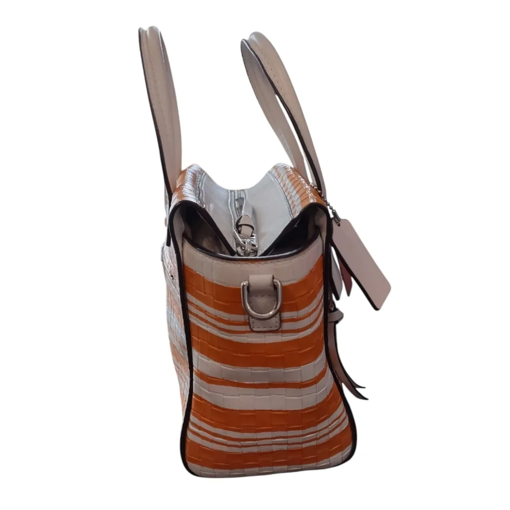 Coach Bleecker Mini Riley Embossed Woven Purse - Picture 8 of 16